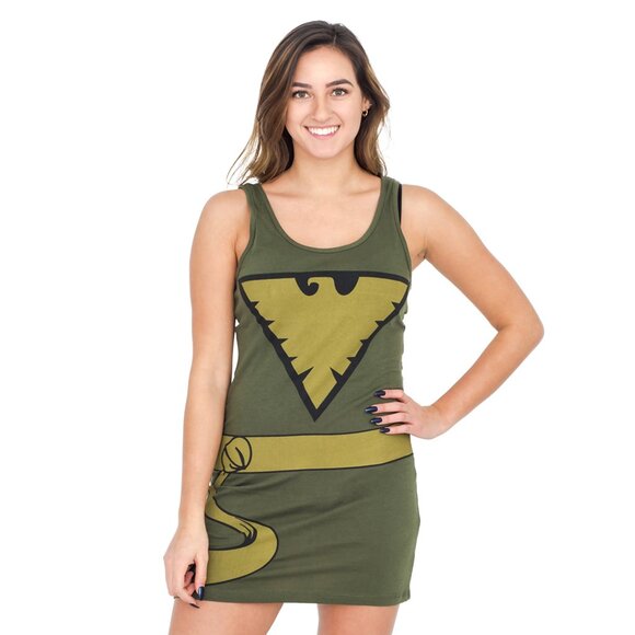 X-Men Green Phoenix Costume Tank Top Dress - Picture 1 of 4